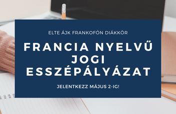 Francia nyelvű jogi esszépályázat